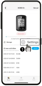 XOSS G+ - App Settings 1