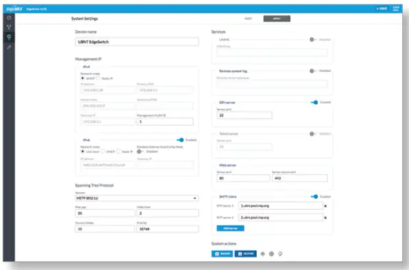 UBIQUITI ES 16 XG EdgeSwitch - unique IP address