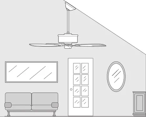 Hunter 51414 Woodfield 52-Inch Indoor Ceiling Fan - Angled Mounting 2