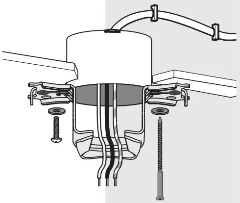Hunter 51414 Woodfield 52-Inch Indoor Ceiling Fan - Installing the Ceiling Bracket 2