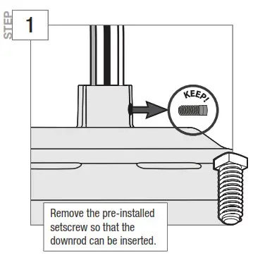 Hunter 51414 Woodfield 52-Inch Indoor Ceiling Fan - Installing the Downrod 1