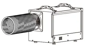 ALORAIR Sentinel HD55 Basement Crawl Space Dehumidifier - flex duct 1