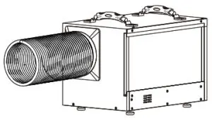 ALORAIR Sentinel HD55 Basement Crawl Space Dehumidifier - flex duct