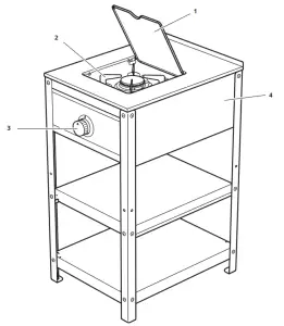 IKEA GRILLSKAR Side Burner, BlackStainless Steel Outdoor 48x61 cm