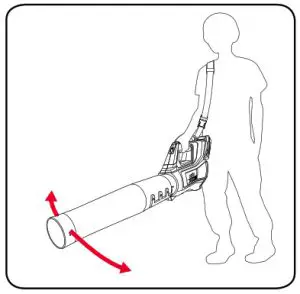 ozito PXJBS-0182 2x18V Brushless Jet Blower-Blowing