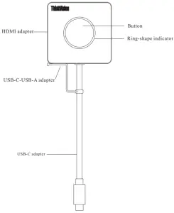 Lenovo W20 Wireless Transmitter Receiver - Appearance of the projector