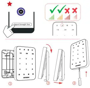 HIKVISION DS PK1 E WA Wireless LED Keypad - 4