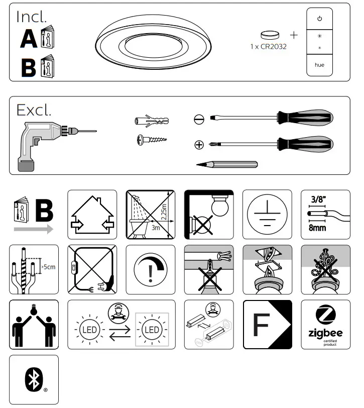PHILIPS 915005402601 Still Hue Still Aluminum Ceiling Light - fig