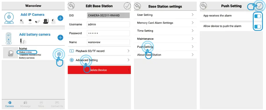 wansview B1T1 1080p Indoor and Outdoor Home Security Camera -setaing