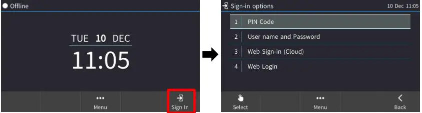 ac audiocodes AudioCodes 450HD and C450HD I - Signing in 1