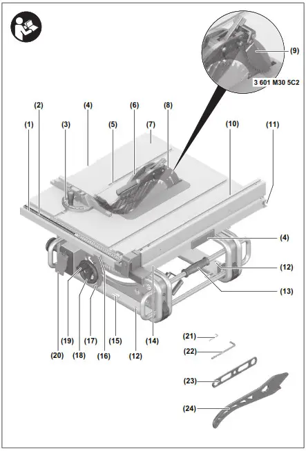 BOSCH GTS 10 J Professional Table Saw- 1