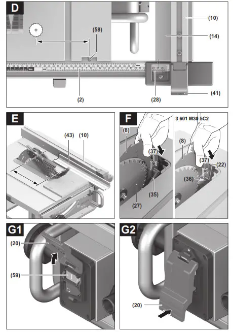 BOSCH GTS 10 J Professional Table Saw- 8