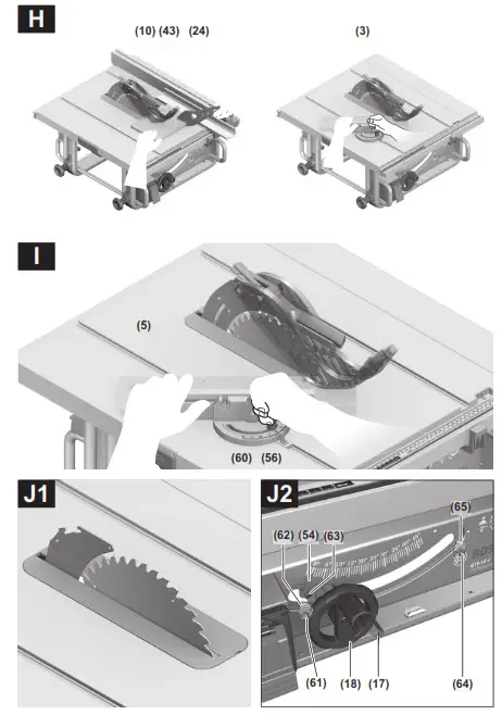 BOSCH GTS 10 J Professional Table Saw- 9