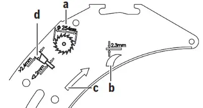 BOSCH GTS 10 J Professional Table Saw- blade diameter