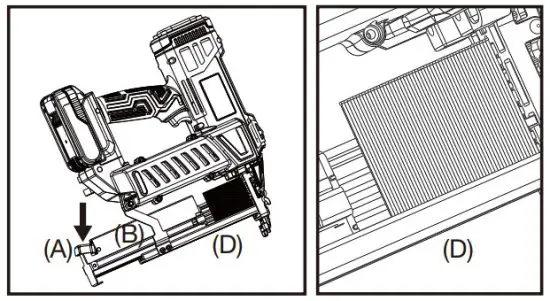 FREEMAN PE20V31618G 20V Cordless 3 in 1 16 and 18 Gauge Nailer and Stapler Kit - LOADING FASTENERS 4