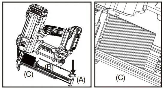 FREEMAN PE20V31618G 20V Cordless 3 in 1 16 and 18 Gauge Nailer and Stapler Kit - LOADING FASTENERS