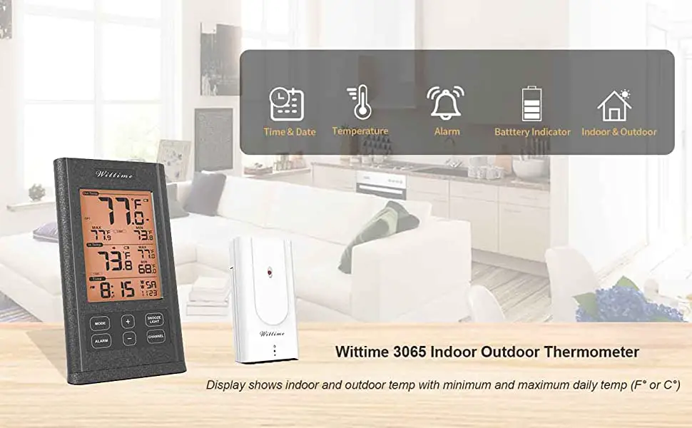 Wittime Digital Wireless Thermometer Hygrometer High Precision Sensor Instruction Manual