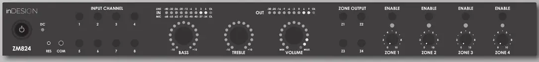 inDESIGN ZM824 High Quality Digital Zone Mixer - Cover