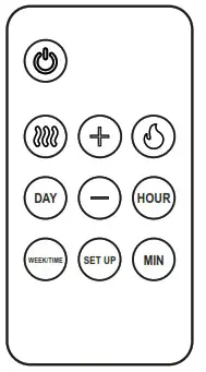 bewello BW2022 Electric Wall Fireplace - CONTROL BY REMOTE