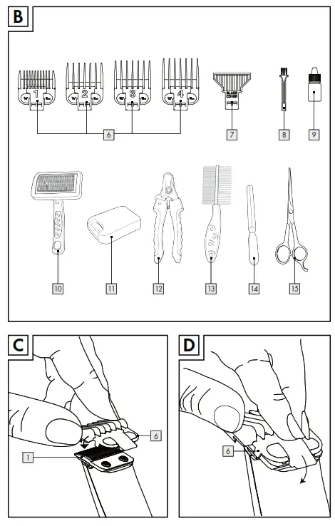 zoofari ZTPS 6 D1 Pet Grooming Set - fig 3