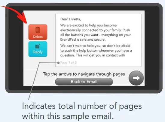 GrandPad GRPD 8 Inch Tablet 32GB Wi-Fi + 4G LTE - Indicates