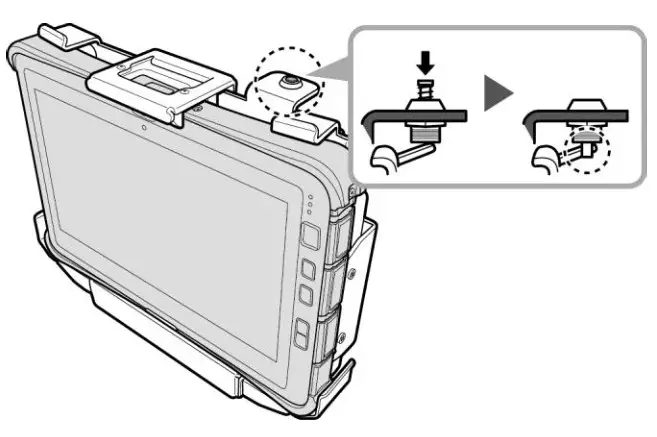 Pokini K11 Vehicle Dock - Docking the Tablet 3