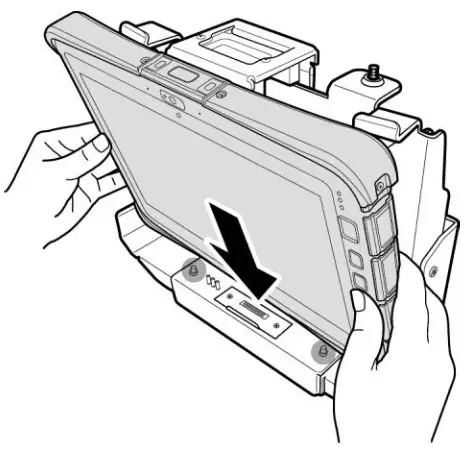 Pokini K11 Vehicle Dock - Docking the Tablet