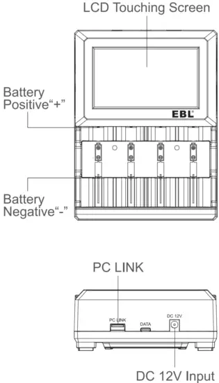 EBL Professional Care On Batteries and Charger - User Manual