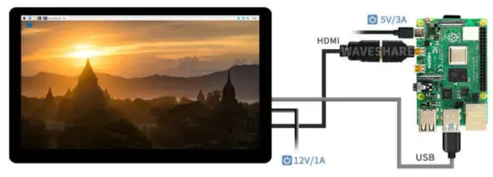 waveshare 15 6inch Capacitive Touch Screen LCD With Toughened Glass Cover - figure 3