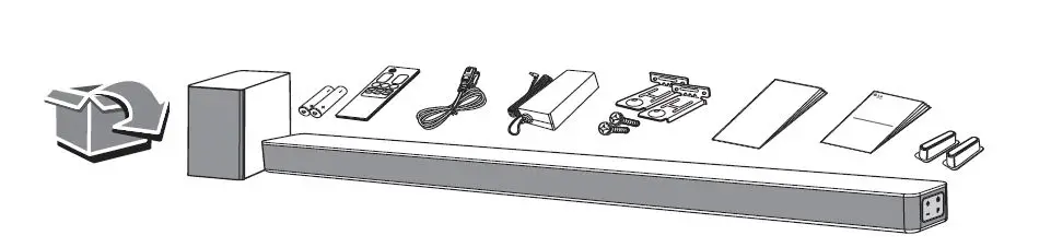 LG SL4Y 2.1 Channel 300W Sound Bar w-Bluetooth Streaming Owner's fig 1