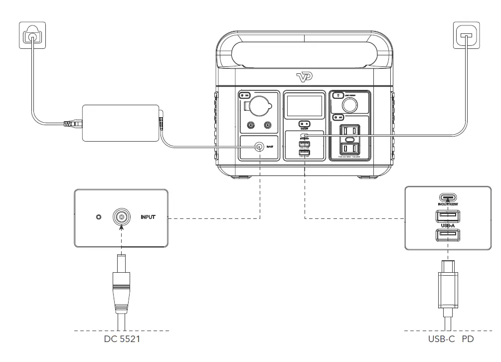 VIGORPOOL- LAKE -300 -Portable- Power -Station- 8