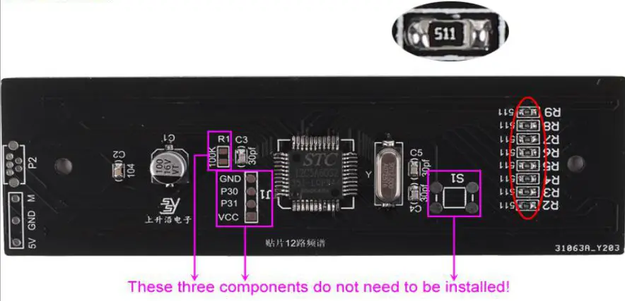 Icstation GY19288 DIY Bluetooth Music Spectrum Speaker Kit - Install shown steps 6