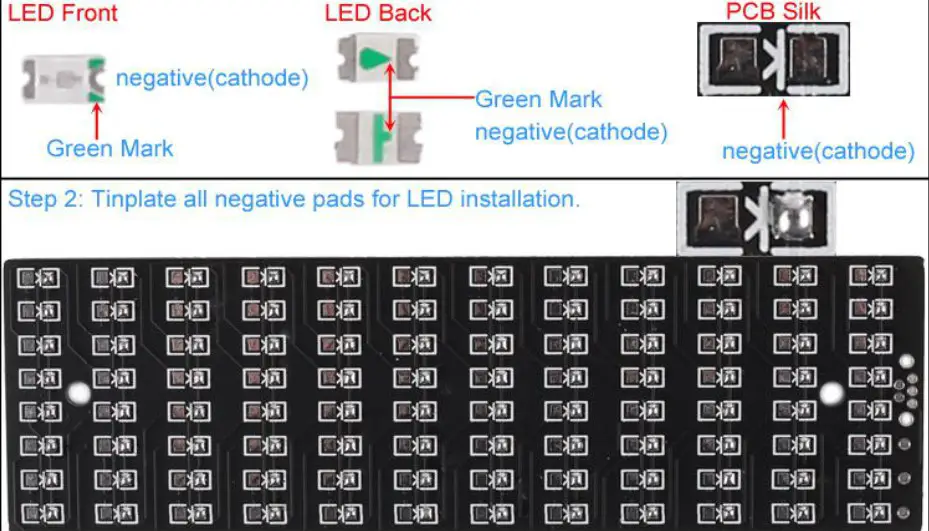 Icstation GY19288 DIY Bluetooth Music Spectrum Speaker Kit - Install shown steps