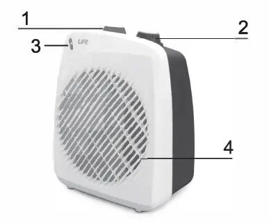 LIFE IP21 BONFIRE FAN HEATER 2000W fig 1