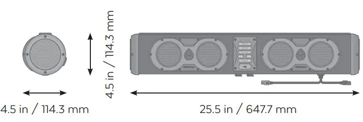 ECOXGEAR GDI-EXSNDXTR01 Power Sports Amplified Soundbar 9
