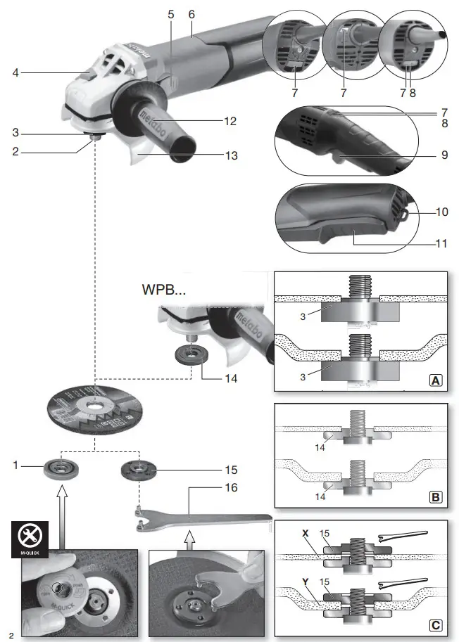 metabo WEA 11125 Quick Cordless Angle - figure 1