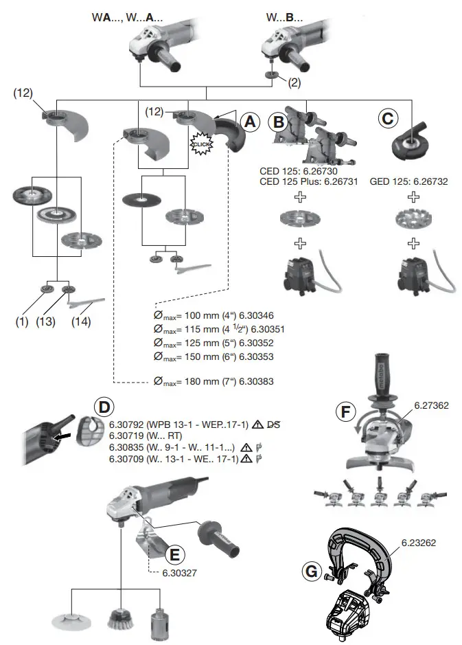 metabo WEA 11125 Quick Cordless Angle - figure 4