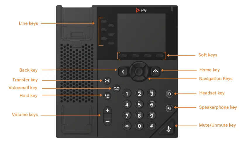 poly VVX 350 Desk Phone fig 1