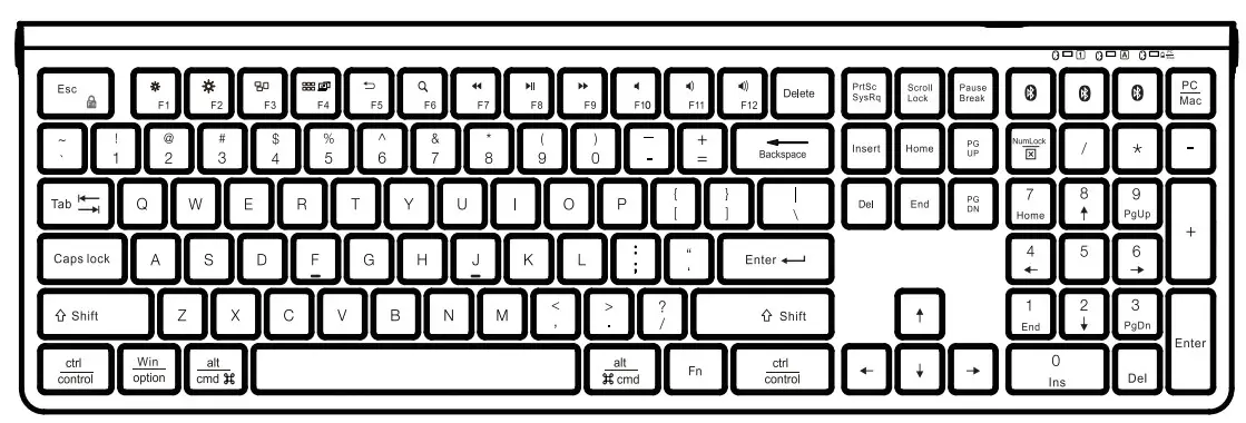 SHENZHEN RK9013 Multi Device BLUETOOTH Wireless Keyboard