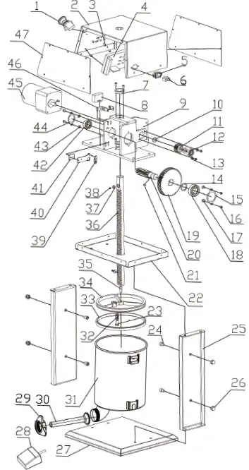 GGM GASTRO Stainless steel electric sausage stuffer 01