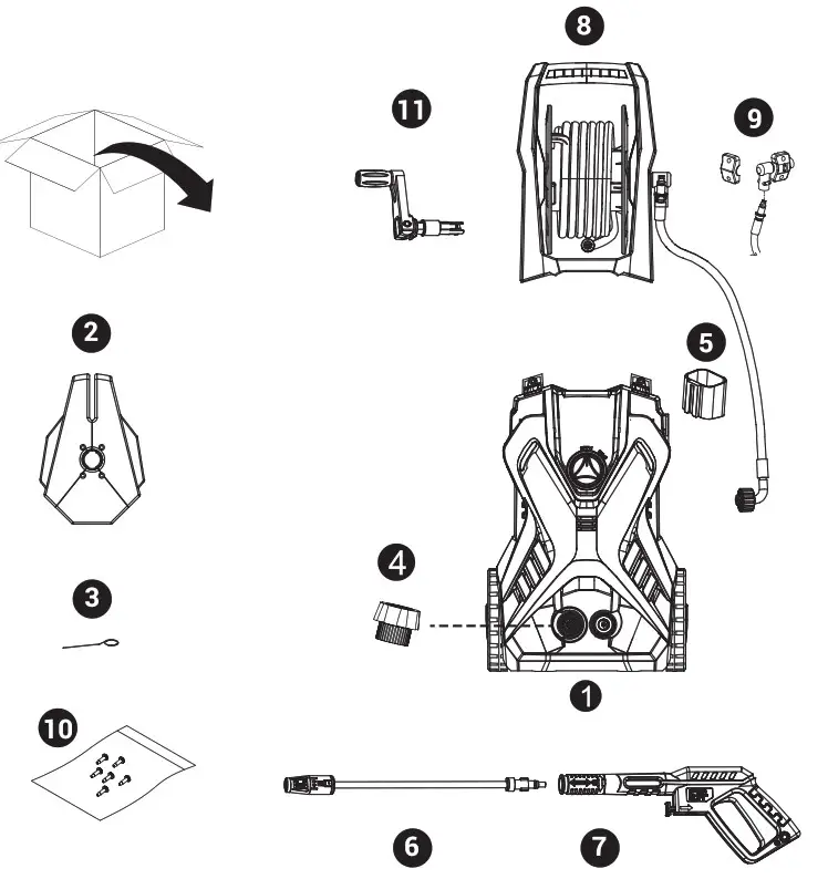 paxcess High Pressure Washer - parts list