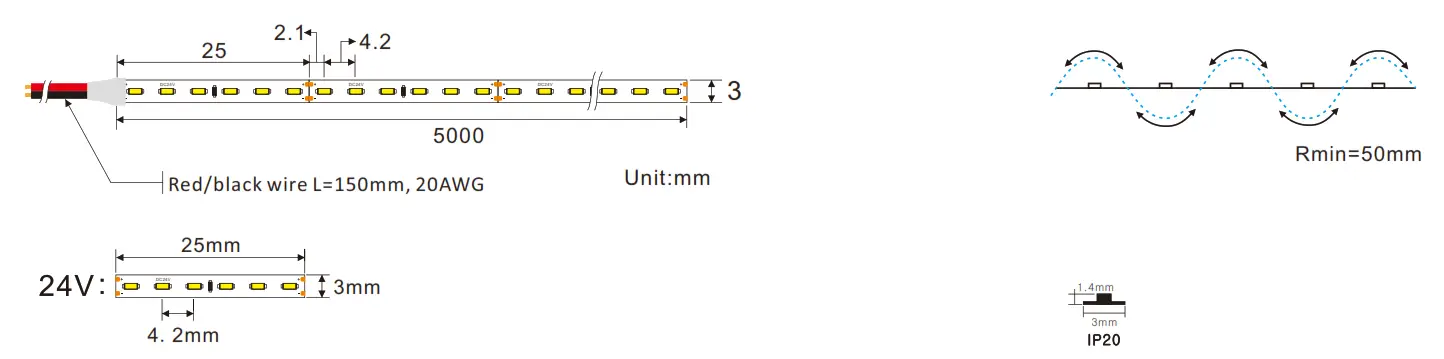 LEDYi Lighting 2010SMD 240LEDs 3mm PCB LED Strip - fig2