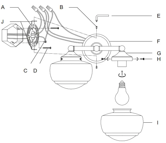 Hunter 19506 Saddle Creek 2 Light Vanity - 1