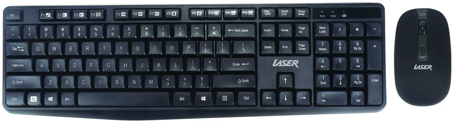 LASER Multimedia Wireless Keyboard and Mouse -