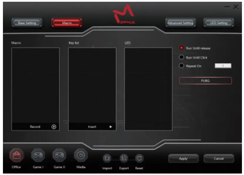 AIKUN GX66 7200DPI RGB Gming Mouse Morphus GX66PRO Master - MACRO SETTING