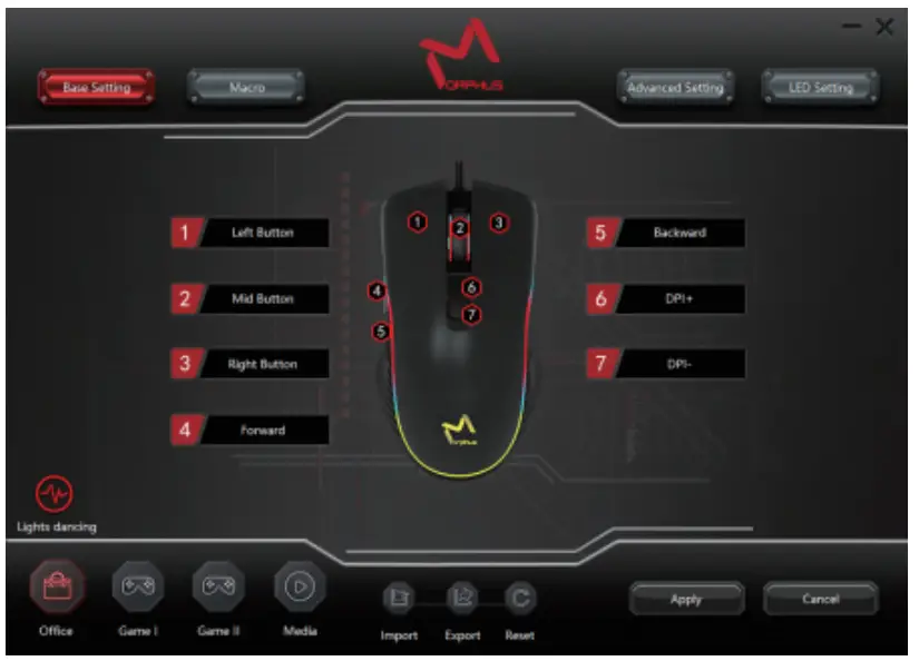 AIKUN GX66 7200DPI RGB Gming Mouse Morphus GX66PRO Master - Run the Driver