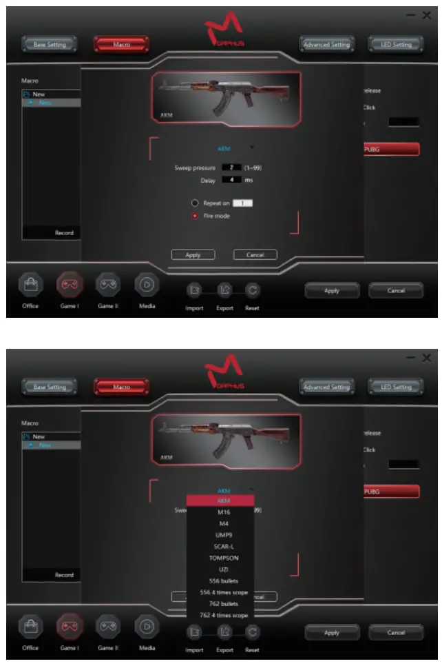 AIKUN GX66 7200DPI RGB Gming Mouse Morphus GX66PRO Master - Turn off Backlight 2