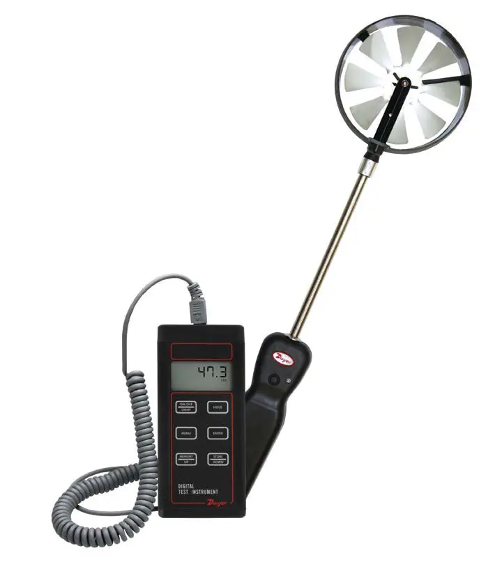 Dwyer 473B 100 mm Vane Thermo-Anemometer Test Instrument - Cover