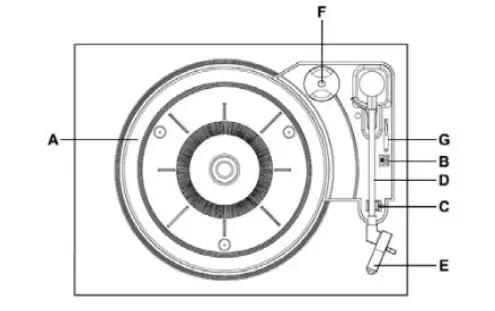 Victrola VTA-320B-ESP Bluetooth Record Player 3-Speed Turntable-3