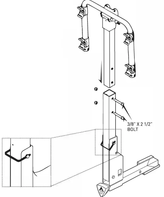 ALLEN ZN522Q 2-Bike Spare Tire Rack 3